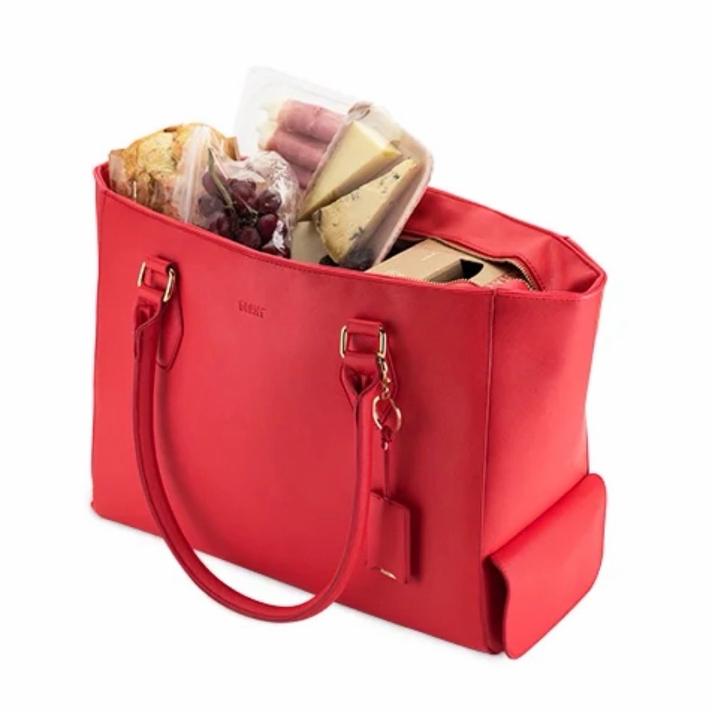 Insulated Tote Papaya by Blush (fits a whole box of wine)